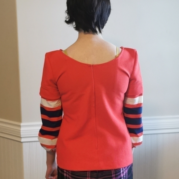 Vintage 1970s Red Polyester Shirt Union Made Medium - Picture 4 of 8